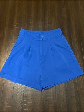 Women's High-Waist Royal Blue Shorts